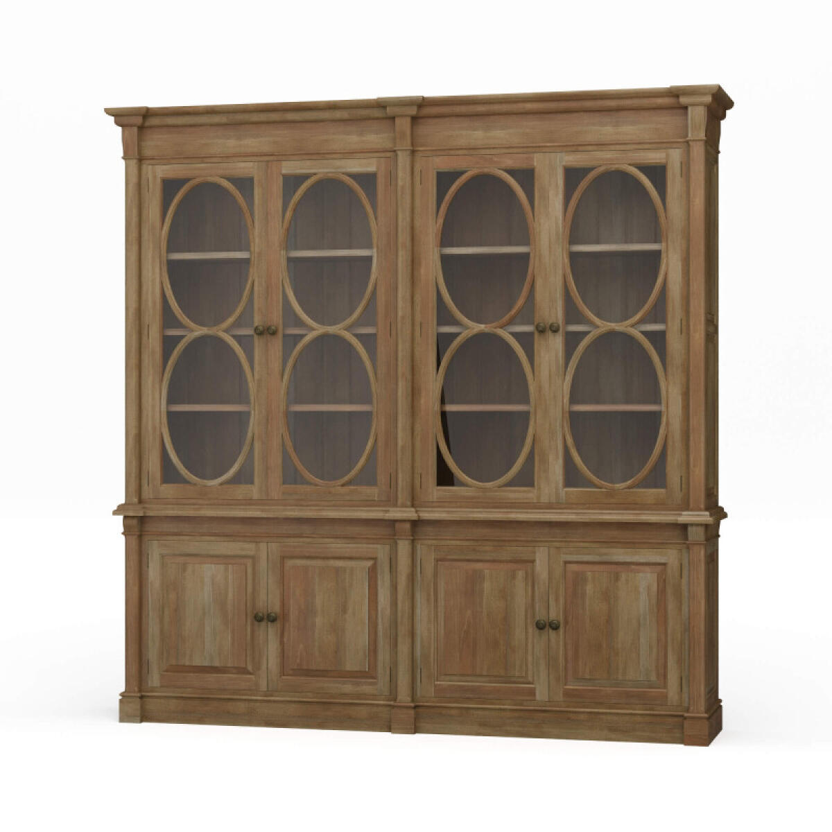 6ab48580530582895198bea1721eb936 Fiona 2 Piece Display Cabinet W/ Glass Shelves - Image 1