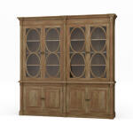 Fiona 2 Piece Display Cabinet W/ Glass Shelves