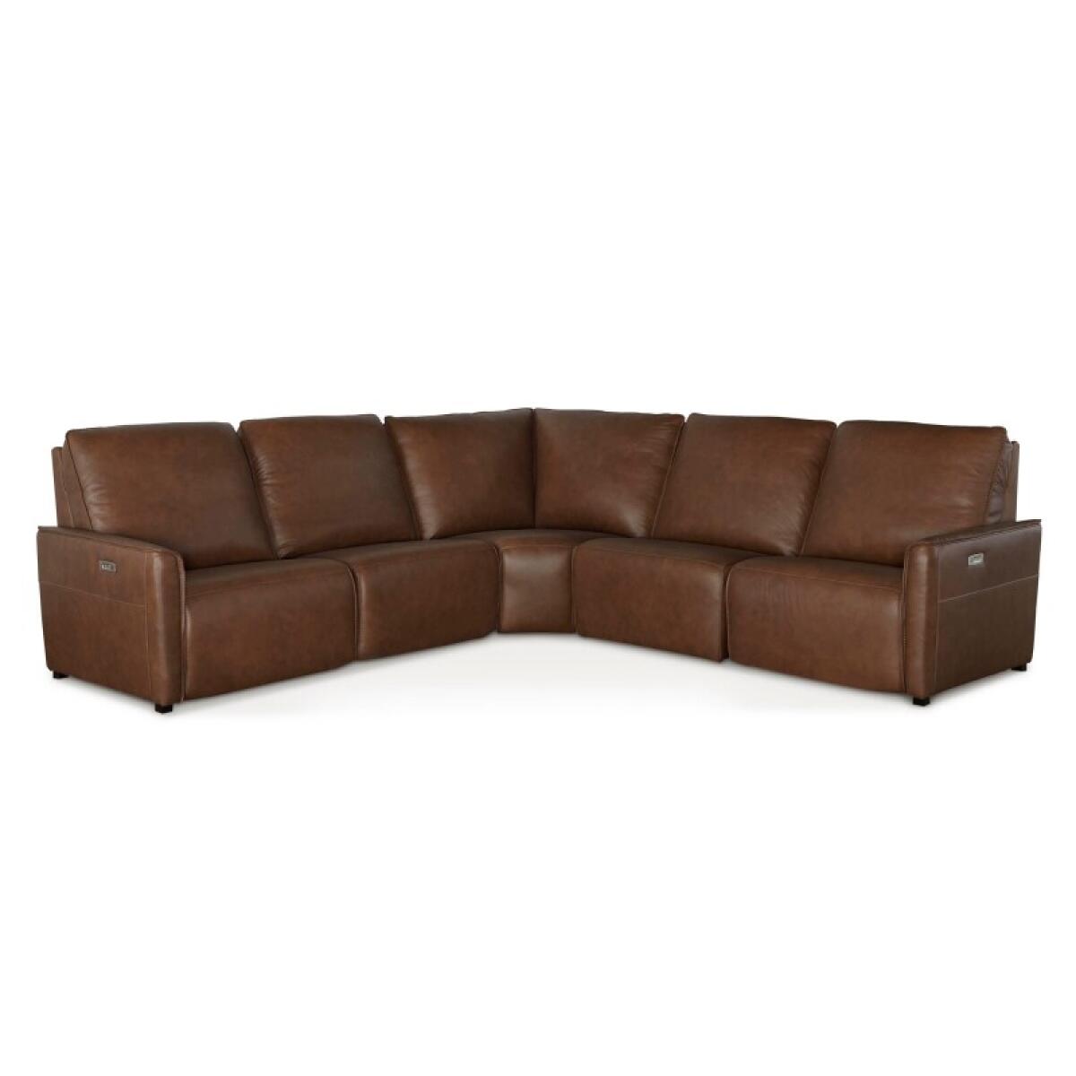 6ab7252b46c07b8c867fb296258fb44f Everett Leather Modular Reclining Sectional - Image 1