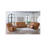 Fletcher Leather Power Reclining Loveseat with Center Console - Image 4