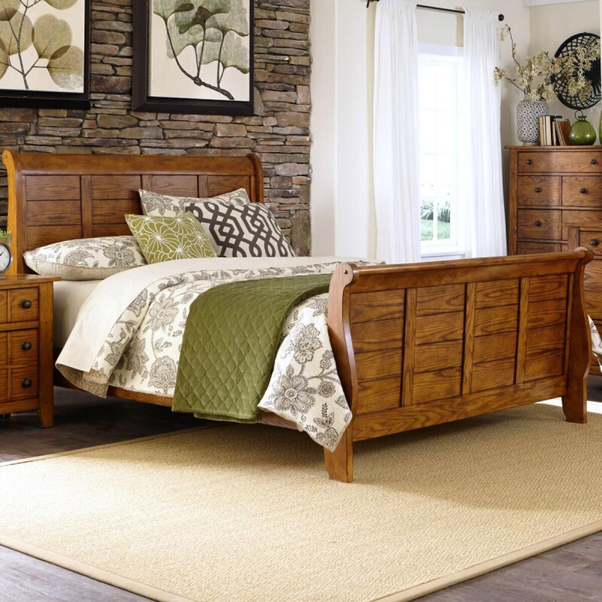 6b1408447b7cda476e8925f7e83c2dd8 Grandpas Cabin King California Sleigh Bed - Image 1