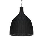 Hampton Rattan Pendant Large Lighting Black 8