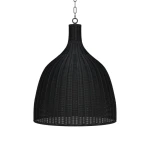 Hampton Rattan Pendant Large Lighting Azure Shiny 15