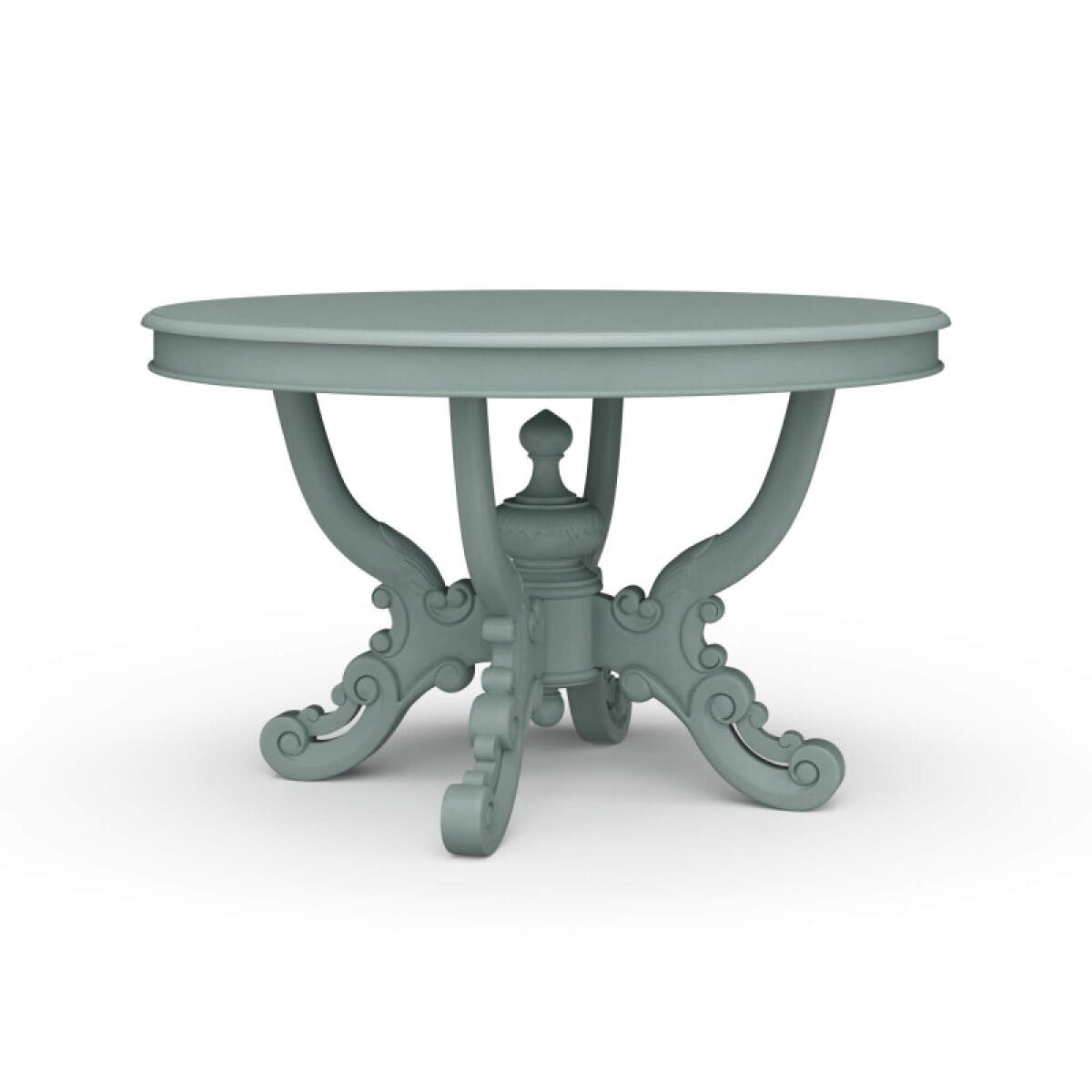 6b4324de75c07cc6a1cbe4ec2a55ae2f Mandolin Dining Table W/ Solid Hardwood Top - Image 1