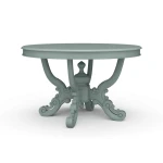 Mandolin Dining Table W/ Solid Hardwood Top