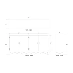 Chloe 4 Door Sideboard - Image 9