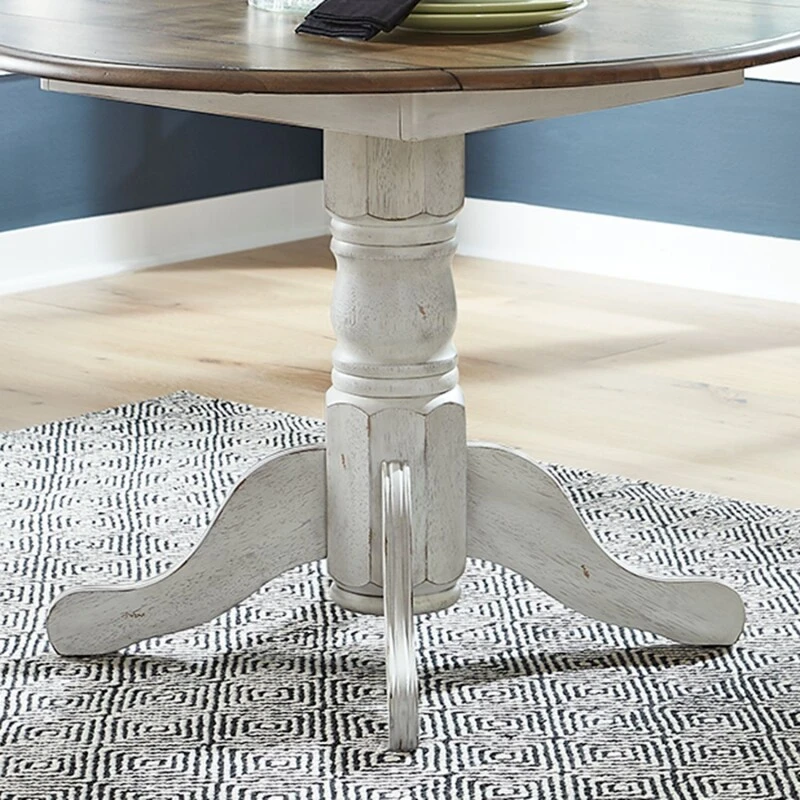 6b76dc48a022ecaddecf848c12a8f3de Drop Leaf Table Base- White - Image 1