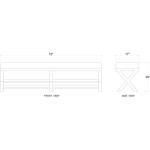 Renoir Rattan X Bench - Image 2
