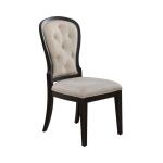 Americana Farmhouse Uph Tufted Back Side Chair - Black - Image 3