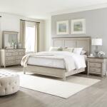 King California Panel Bed, Dresser & Mirror, Night Stand