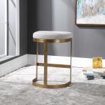 Ivanna Counter Stool, Gold - Beige - Image 8