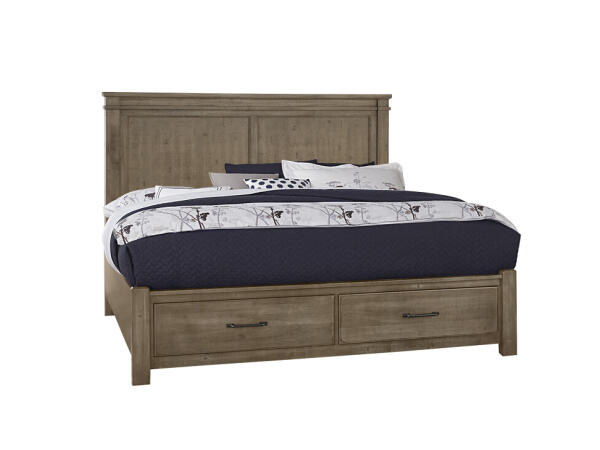 Cool Rustic Cal King Mansion Bed With Footboard Storage Beds Beds