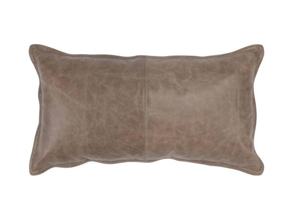 Dupont Leather Sandstorm Taupe Lumbar Pillow Cover Accent Pillows Accent Pillows