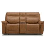 Cooper Loveseat w/Console P3 & ZG – Camel Loveseats Brown 21