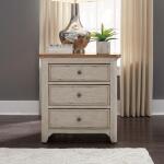 Farmhouse Reimagined 3 Drawer Night Stand w/ Charging Station