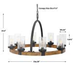 Atwood, 8 Lt Pendant Lighting Brown 17