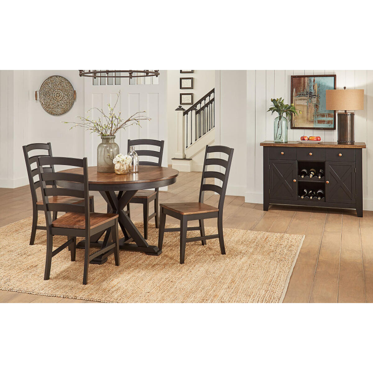 Stormy Ridge Dining Round To Oval Table – STOBL6250 Dining Tables A-America 2 Stormy Ridge Dining Round To Oval Table – STOBL6250 Dining Tables A-America 2