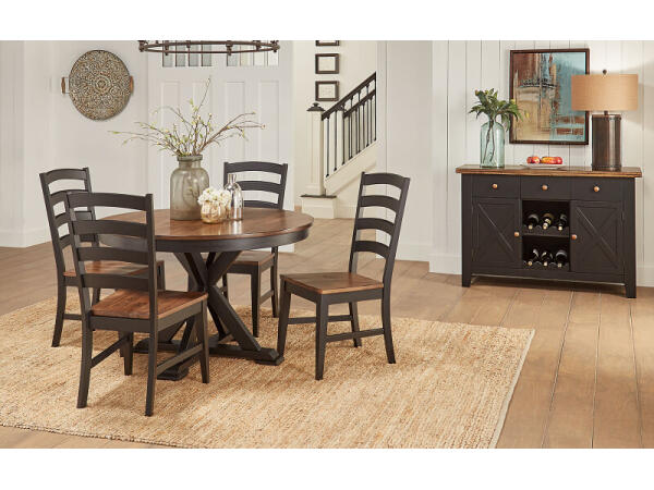 Stormy Ridge Dining Round To Oval Table – STOBL6250 Dining Tables A-America