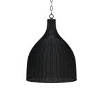 Hampton Rattan Pendant Medium Lighting Black 13