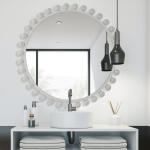 Cyra Round Mirror, White Mirrors Mirrors 13