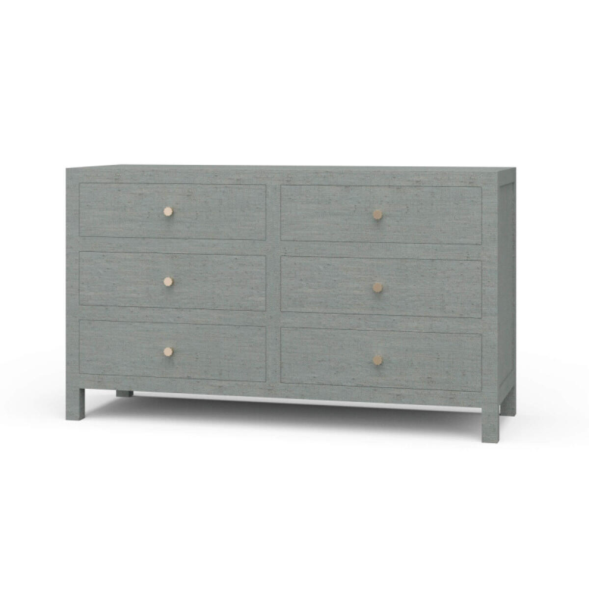 Kagu 6 Drawer Dresser W/ Raffia Dressers Blue 2 Kagu 6 Drawer Dresser W/ Raffia Dressers Blue 2