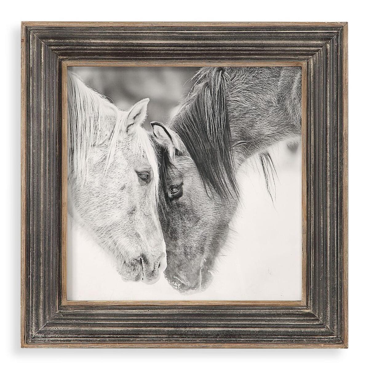 Custom Black And White Horses Framed Print Art Art 2 Custom Black And White Horses Framed Print Art Art 2