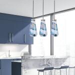 Windswept Blue & White, 1 Lt Mini Pendant Lighting Lighting 17