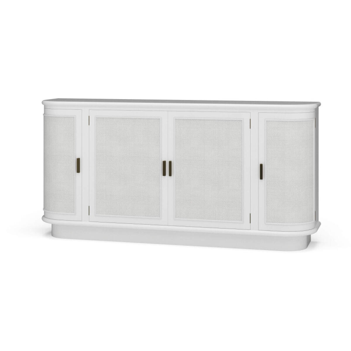 6d42ae649f5ca4c630629e43bd9f0f0b Dakota Oval 4 Door Sideboard W/ Rattan Panels - Image 1