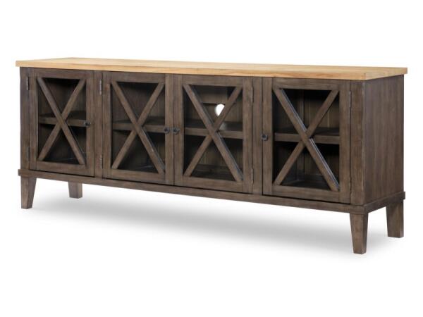 Media Console Entertainment Stands Amber And Cocoa 2