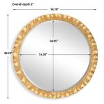 Haya Round Mirror, Gold - Image 7