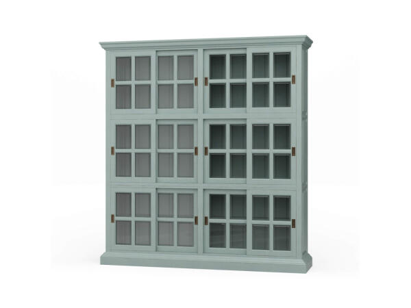 English Bookcase 2 Column Bookcases Blue