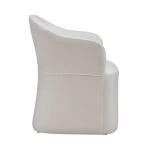 Accent Dining Chair w/ Casters - Ivory - Image 7