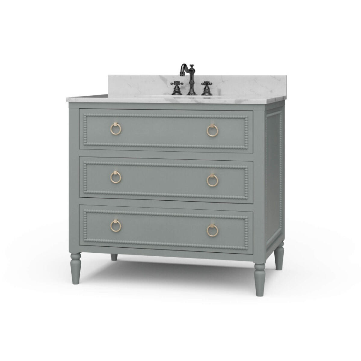 6dceaa960a78dcea06d66b80e54024d1 Cholet Single Vanity W/ Sink & Marble Top - Image 1