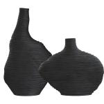 Duostacked Vases, Black, S/2 - Image 6
