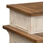 Morgan Creek Console Bar Table Console Tables Antique White w/ Wirebrushed Tobacco Accents 20