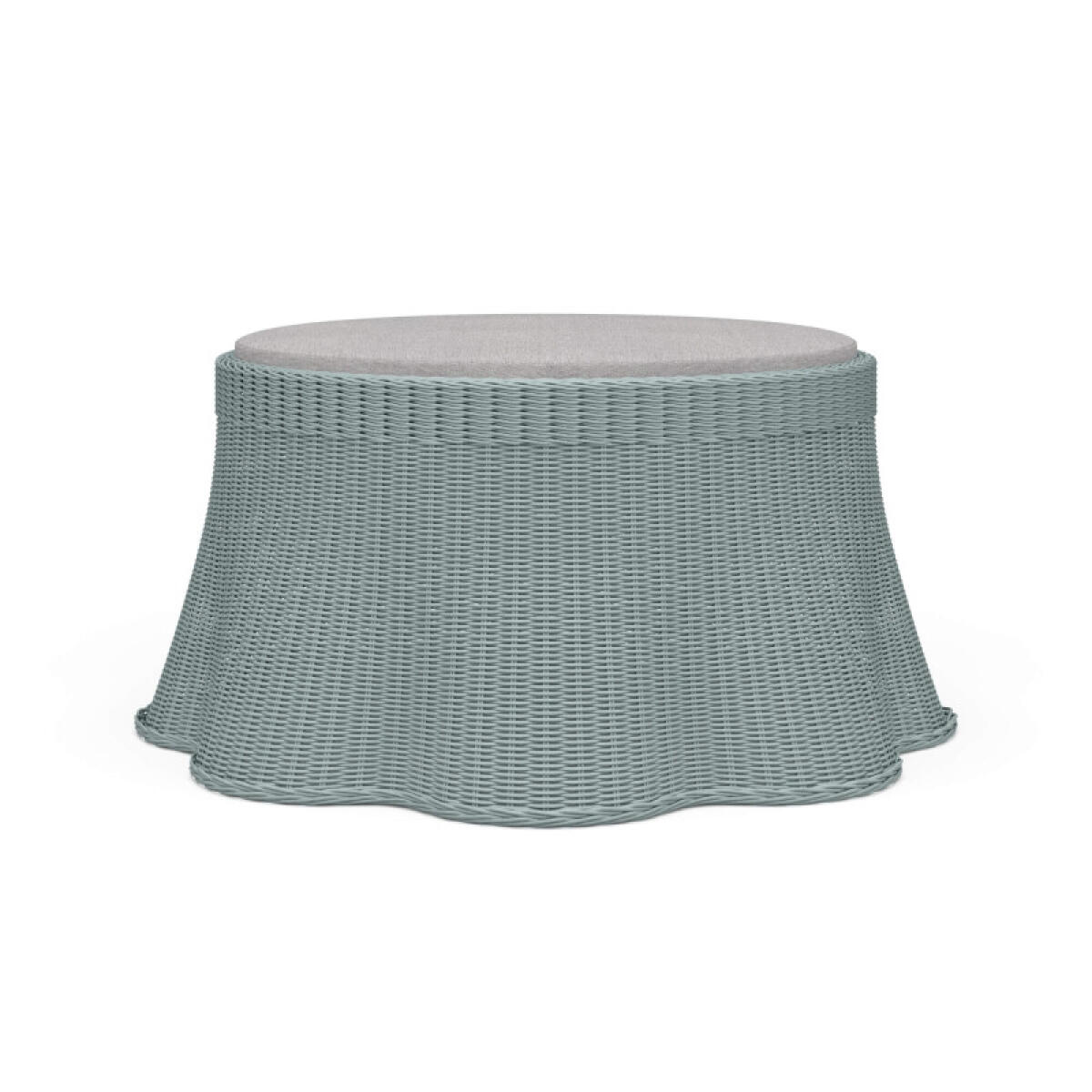 6e1330dd5e809f22e5c9b3756ffc1aba Newport Rattan Ottoman W/ Cushion - Image 1