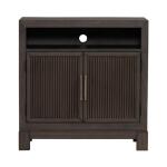Modern Edge Bedside Chest w/ Charging Station Nightstands Brown 18