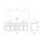 Cholet Double Vanity W/ Sink & Marble Top - Image 2