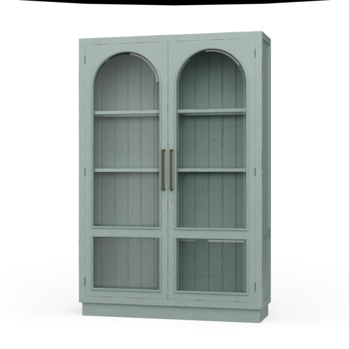 6e3c831c10b67e73cc9f1d66ef1a3e9f Vannes 2 Door Display Cabinet W/ Glass Shelves - Image 1