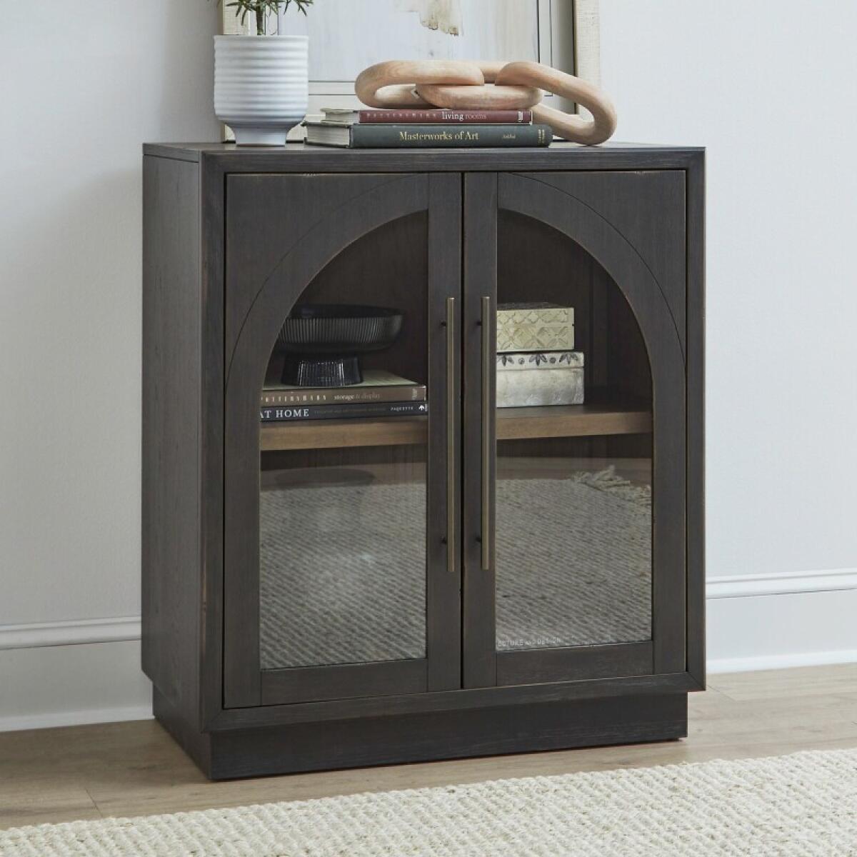 Archway 2 Door Accent Cabinet Dining Storage Black 2 Archway 2 Door Accent Cabinet Dining Storage Black 2