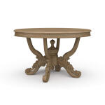 Mandolin Dining Table W/ Solid Hardwood Top