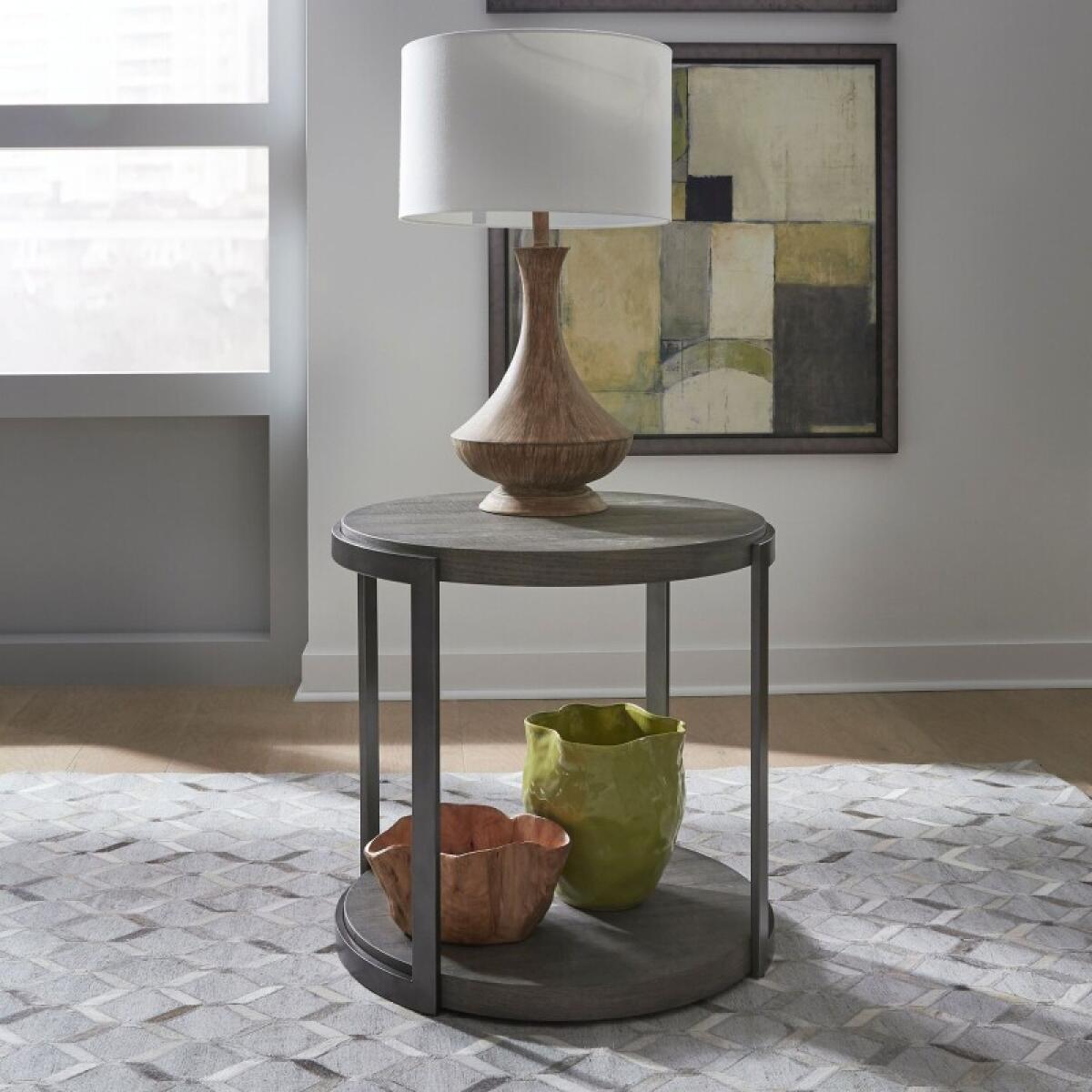 6e8b0b56e01045332d8d8278107c63cb Modern View Round End Table - Image 1