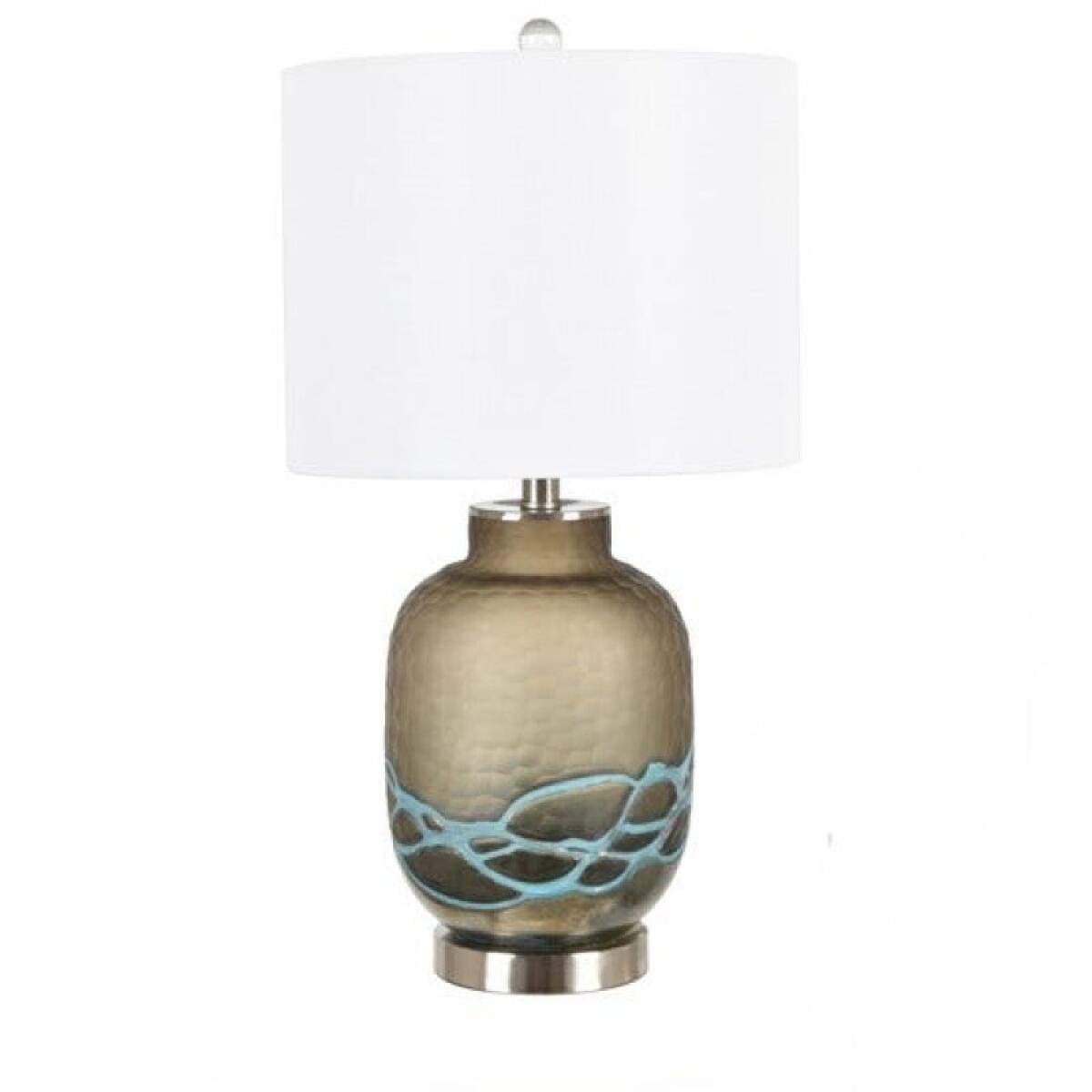 6ea9c396567cd73b2693a1fd85f8bcbe 24.5 GLASS TABLE LAMP, 2 PCS PK/ 2.95' - Image 1