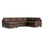 Carolina Leather Track Arm U-Shaped Sectional