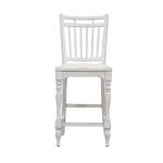 Magnolia Manor Spindle Back Counter Chair (RTA) Barstools Antique White & Weathered Bark 15