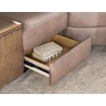P1 Laf Glider Loveseat With Console, And One 18″ Pillow Loveseats Brown 17