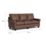 True Custom™ True Custom® Leather Panel Arm Sofa - Image 6