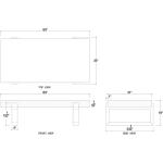 Tuscan Rustic Distressed Rectangular Coffee Table W/ Metal – Teak Cocktail & Coffee Tables Bramble 12