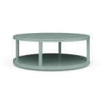 Cohan Round Coffee Table W/ Wood Shelf