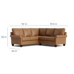 True Custom™ True CustomÂ® Leather Roll Arm L-Shaped Sectional - Image 5